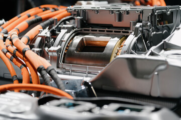 Fototapeta premium Electric car motor details