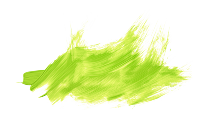 Shiny green brush isolated on transparent background. lime green brush png