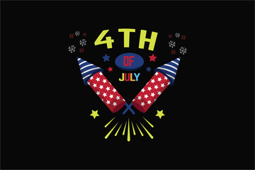 4TH OF JULY Typography T shirt Design
