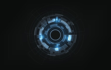 UI HUD screen tech system innovation concept background template. vector illustration.