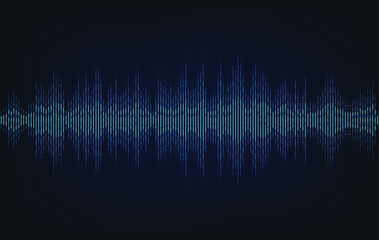 Vector audio wavefrom. abstract music waves oscillation. futuristic sound wave visualization..
