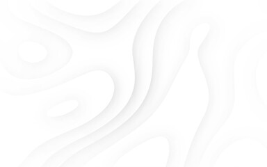 Abstract white background. 3d white papercut topography relief. Cover layout template. abstract curve line white background. Soft smooth lines curving white papercut background. Vector design
