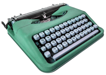 1960s vintage typewriter,  with old fashioned keyboard, german keys with Umlauts