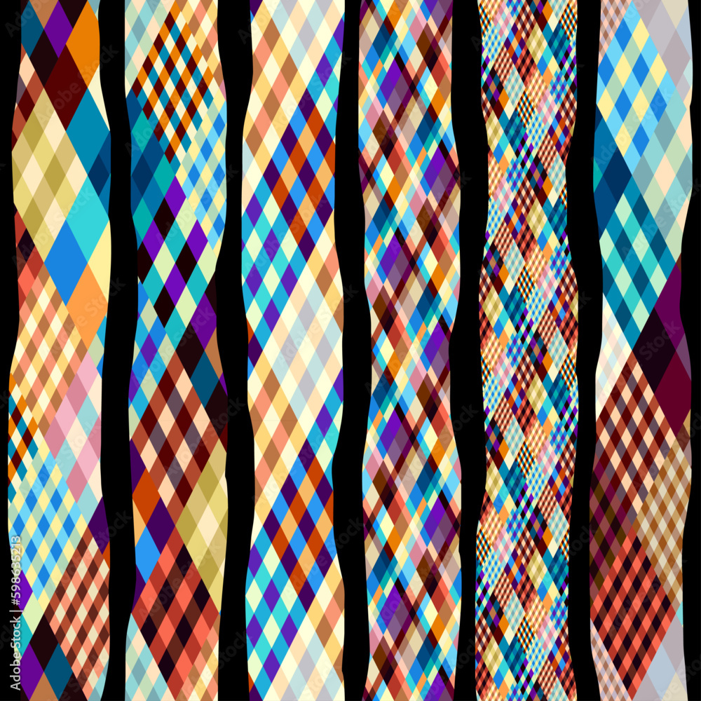 Poster Argyle seamless vector pattern background. Pattern of a rhombuses.