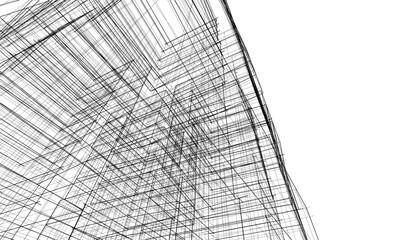 Modern architecture vector 3d illustration