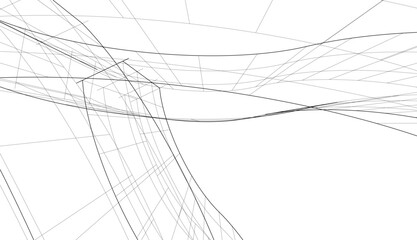 Modern architecture vector 3d illustration