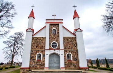 General view and architectural details of the Roman Catholic Church of Our Lady of Consolation...