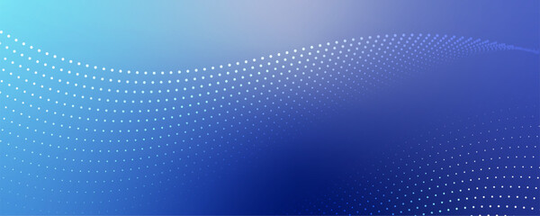 Gradient blue abstract technology background with dynamic particles