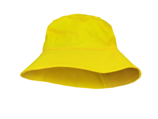 Yellow bucket hat isolated  PNG transparent