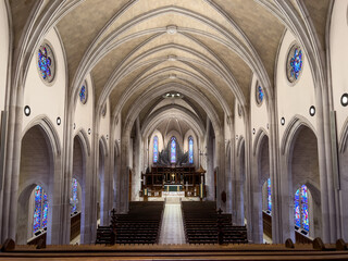 Interior View of Empty Cathedral