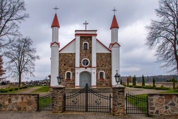 General view and architectural details of the Roman Catholic Church of Our Lady of Consolation...