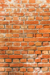 Texture of an old orange brickwall