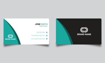 Business Card, Modern business card template, Flat design, Business Card Layout, Double sided business card template, Black business card, White business card design, professional business card
