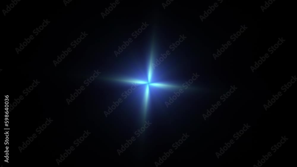 Poster abstract vj loop glow flickering blue ray laser center radial streak shine ray light sparking on bla