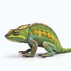 Obraz premium Chameleon isolated on white background
