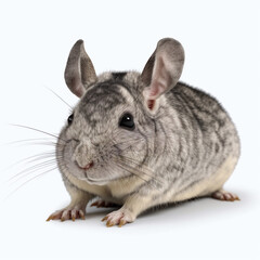 Obraz premium Chinchilla isolated on white background