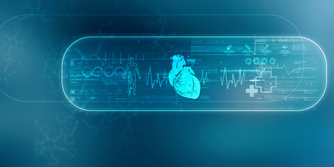 2d illustration  Anatomy of Human Heart 