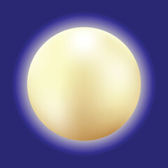 Golden vector balloon. Element for design.
