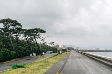 Numazu Port Senbonhama Beach and Senbon Pine Grove in Shizuoka, Japan
