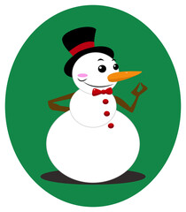 snowman with hat