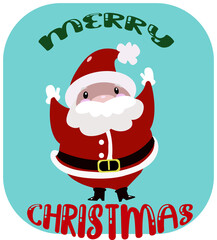 christmas card with santa claus