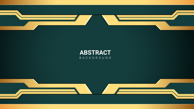 Abstract background with green and golden color