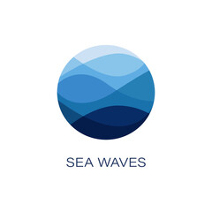 Sea waves logo. Vector graphics