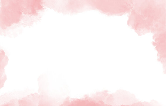 abstract watercolor background with pink color and white space 