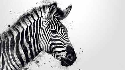 Obraz na płótnie Canvas zebra isolated on white