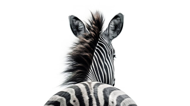 zebra isolated on white