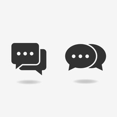 Chat Message Icons Set Vector 