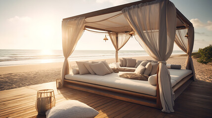 lounge chair on the beach