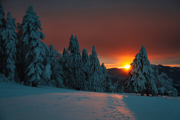 sunset in the mountains. good night
