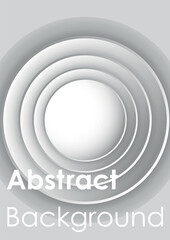 Fototapeta premium Circular background with concentric elements. Minimal abstract clean paper 3d design template. Concentric circular neumorphic frame banner.
