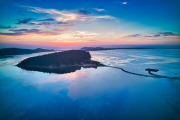 sunset over the sea