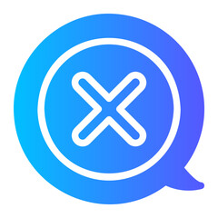 Obraz premium cancel gradient icon