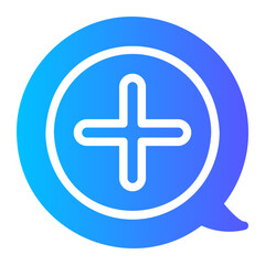 Fototapeta premium conversation gradient icon