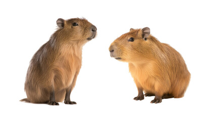 Fototapeta premium Capybara: Get Your Transparent Cutout PNG for Creative Design. Generative AI.