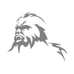 Monster Yeti logo icon design - obrazy, fototapety, plakaty