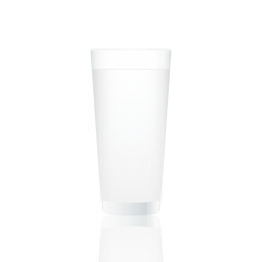 Glass of Water. Mineral Water. Vector Illustration Isolated on White Background. 