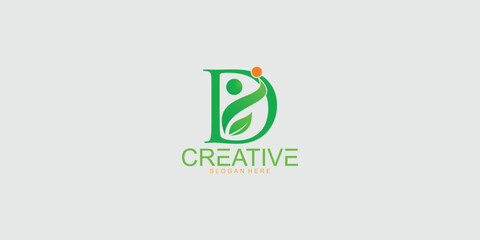 Creative Nature family logo design with combination of alphabet letters A to Z ,premium vector