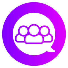 chat gradient icon