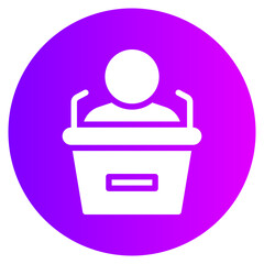public speaking gradient icon