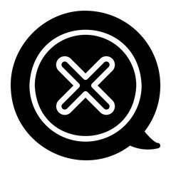 Fototapeta premium cancel glyph icon