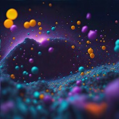 Obraz na płótnie Canvas Small Colorful emissive particle images | Colorful Graphical resources | Generated by AI Generative