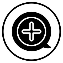 Fototapeta premium conversation glyph icon