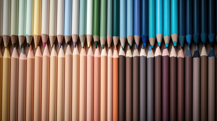 Coloured pencils wallpaper. Generative AI