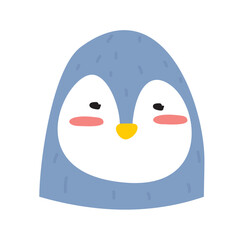 Penguin head cartoon