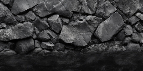 Black concrete wall grunge stone texture dark gray