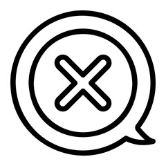 Fototapeta premium cancel line icon